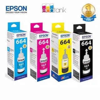 1 (satu) set Tinta EPSON 664 Quality Original (B,C,M,Y) L100/L110/L120/L200/L210/220/L300