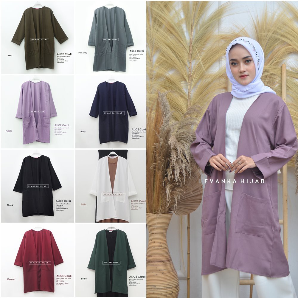 ALICE Cardi / Kardigan tangan panjang muslim