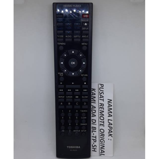 REMOTE REMOT DVD PLAYER TOSHIBA HD SE-R0252 ORIGINAL ASLI