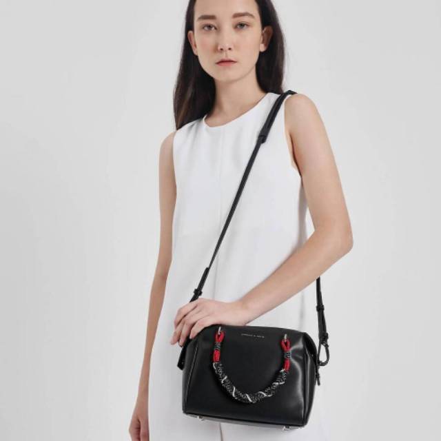 CK Nylonn Twist Top Handle Baggg