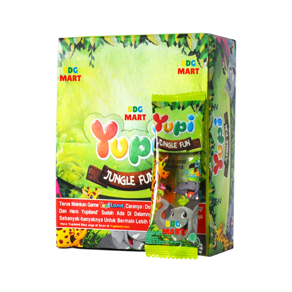 

BOX Yupi Jungle Fun Permen Jelly Kenyal Berbagai Bentuk Jenis Binatang Disukai Anak - 24 x 7gr