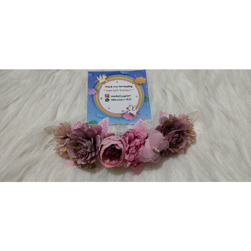 HEADBAND BABY TINKERBELL / BANDANA BAYI FLOWER (COCOK UNTUK ULTAH / PESTA)