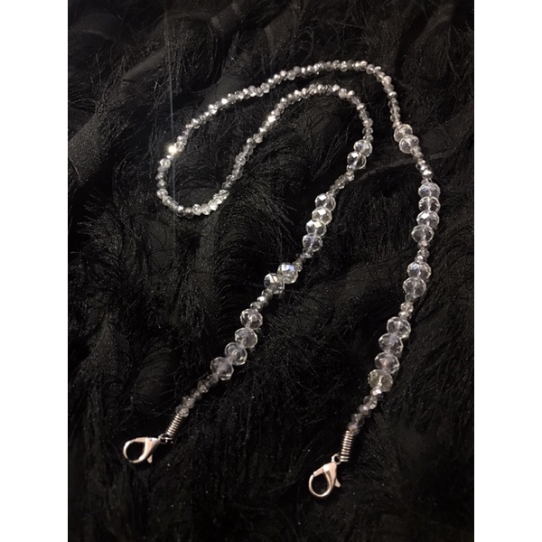 strap mask cewe / tali masker cewe / kalung masker / konektor / pengkait masker / konektor crystal