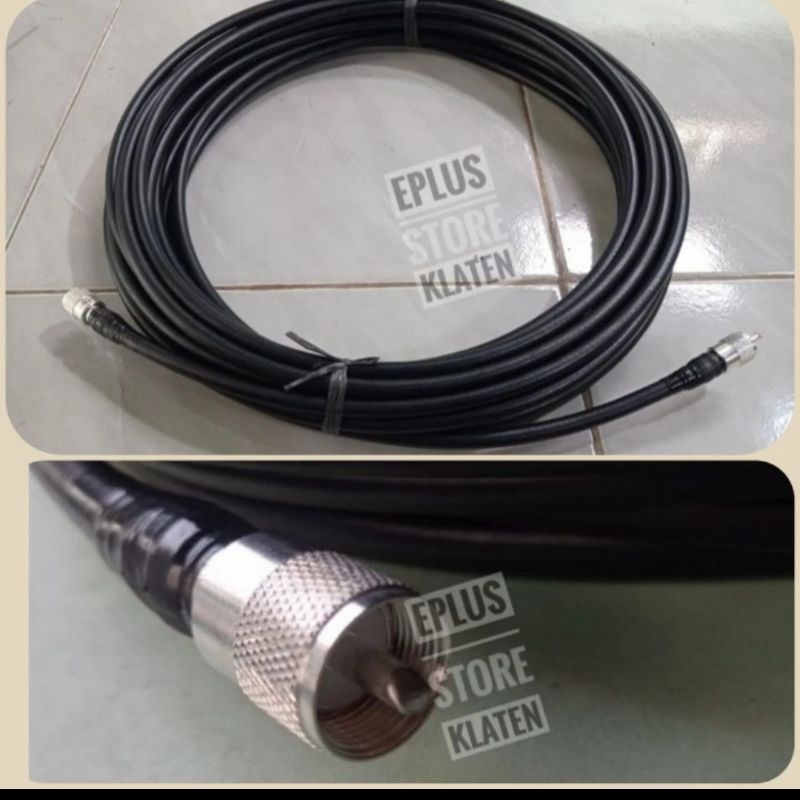 kabel 5d 30m sudah terpasang konektor pl cocok buat radio siap pakai