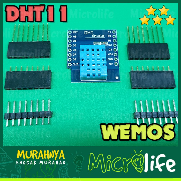 DHT11 TEMPERATURE HUMIDITY Shield WEMOS SENSOR SUHU KELEMBABAN