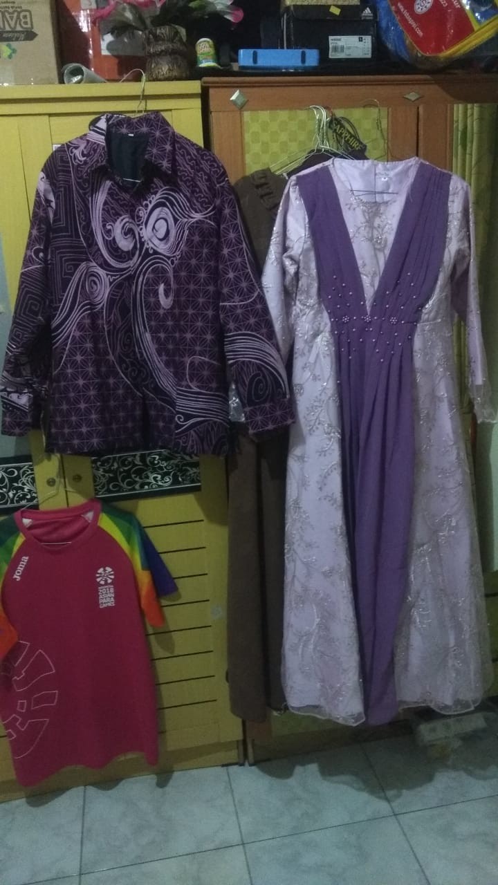 Uwer Ungu Kemeja Batik Hem Pria Lngan Panjang Full Furing