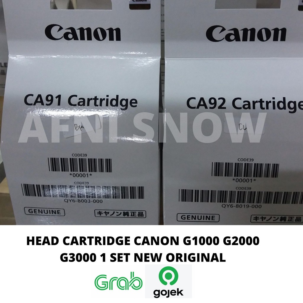 Print Head Cartridge Canon G1000 G2000 G3000 Black Color CA91 CA92 Set