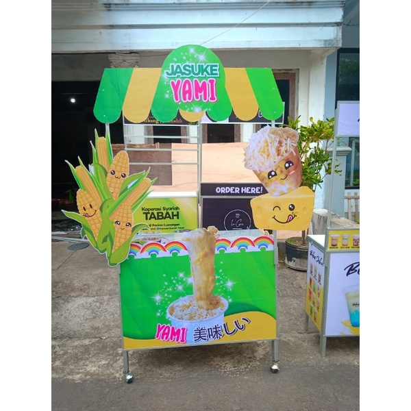 BOOTH PORTABLE CUSTOM ROMBONG LIPAT FREE DESAIN KARAKTER