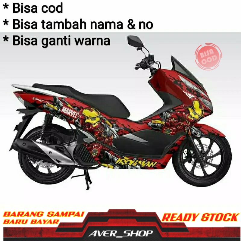 Decal pcx 150 full body Striping motor pcx 150 full motif superhero Sticker motor variasi terbaru