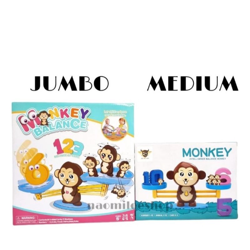 Mainan edukasi matematika timbangan anak Mainan Monkey Balance Math Toy Belajar berhitung Matematika