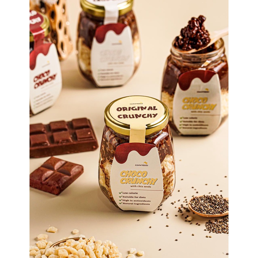 

Choco Crunchy Jar With Chia Seeds 200 ml / Crispy / Snack Sehat