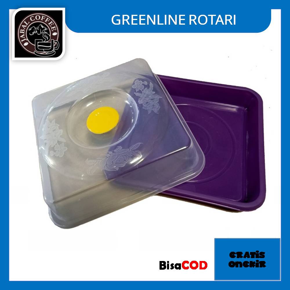 Greenline Rotari Kotak Anti Semut / Green Line Rotari Bulat / Kotak Makanan Kode 02
