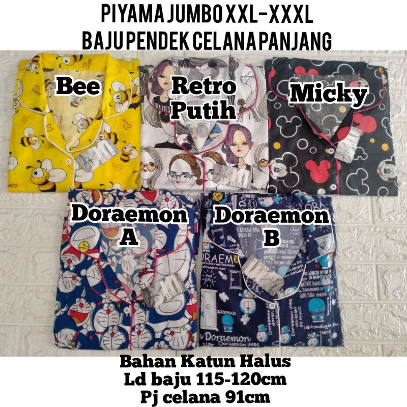 PIYAMA JUMBO / PIYAMA SUPER JUMBO XXL / PIYAMA DEWASA JUMBO