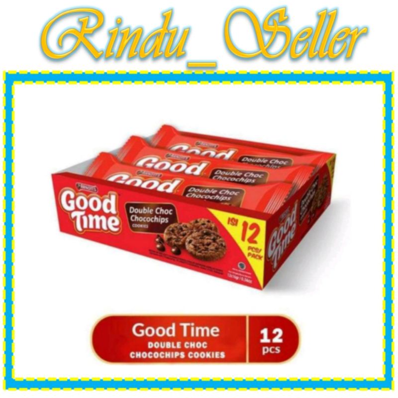 

Good Time Cookies Double Choc Biskuit (Single pack / 12pcs)