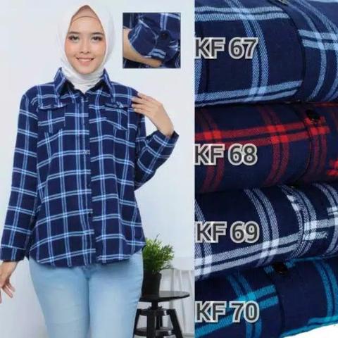 KEMEJA KOTAK-KOTAK MOTIF / SQUARE BLOUSE - Atasan Wanita Motif Monalisa