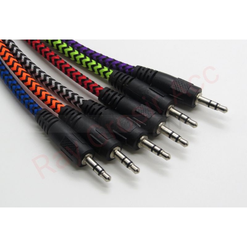 Kabel Aux Jack Audio 3.5mm male to male 1m 1meter Quality