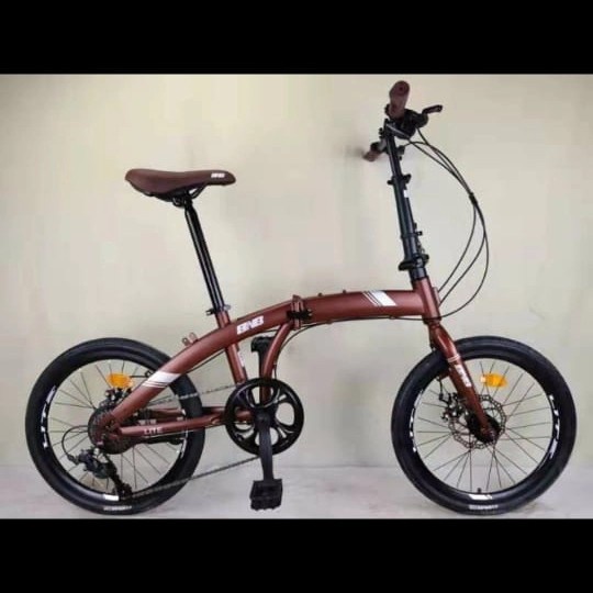 Kargo Sepeda Lipat 20inch BNB Lite 8.1 8 Speed Steel Mirip Chris Sensah Mekanic Disc Brake SNI-1