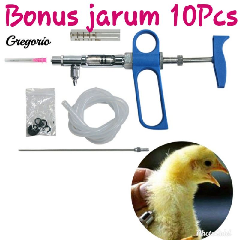 suntikan alat vaksin Ayam suntikan ayam otomatis model Socorex medion peternakan ayam puyuh bebek br