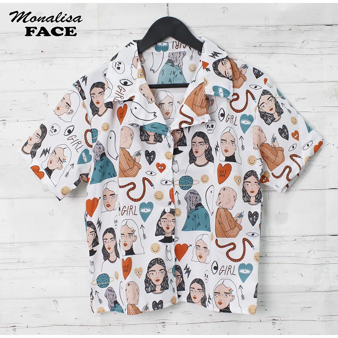 FORTGLASS 004 MIX MONALISA BAJU PANTAI WANITA KEMEJA HAWAI FORTGLASS 004 MIX MONALISA BAJU PANTAI WANITA KEMEJA HAWAI