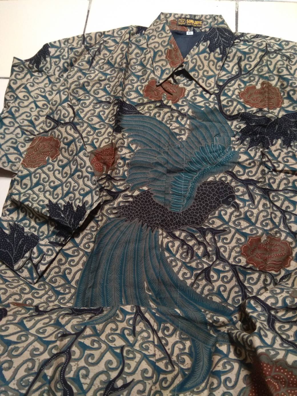 Kemeja Batik Pria Panjang Cendrawasih Ijo Full Furing