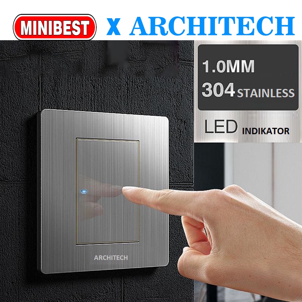 [NEW] ARCHITECH SAKLAR LAMPU/ STOP KONTAK SAKELAR/ CETEKAN/ COLOKAN ARCHITECH VENUS A69