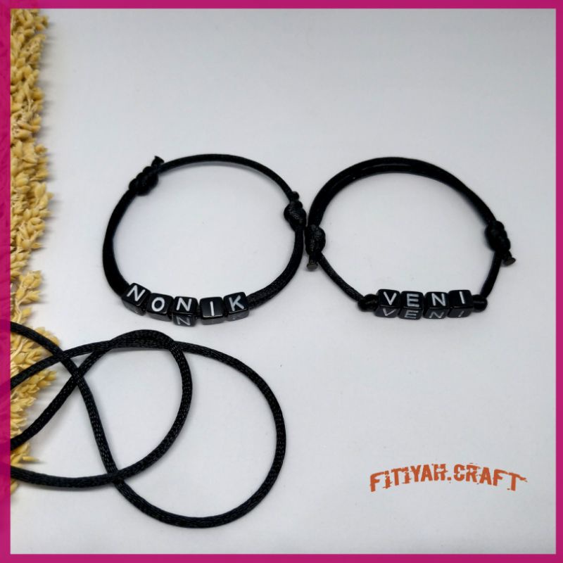 GELANG CUSTOM NAMA GELANG NAMA GELANG TALI INISIAL MURAH