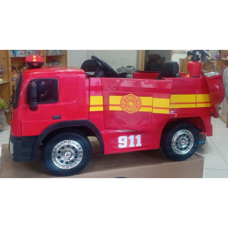 MOBIL AKI FIRE TRUCK(PEMADAM KEBAKARAN) PLIKO 9528 MAINAN MOBIL AKI ANAK~MAINAN ANAK