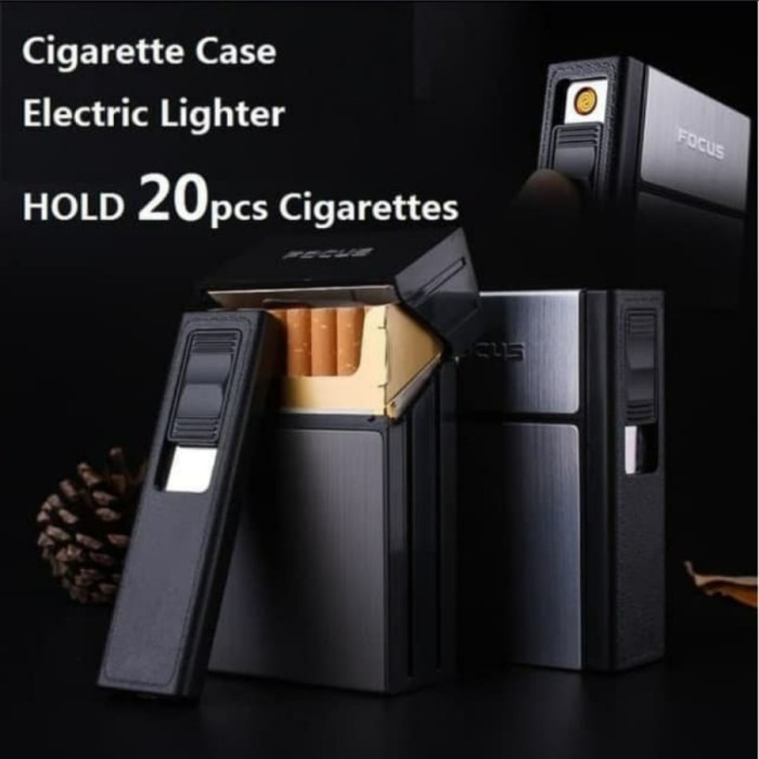 Kotak Korek Api Elektrik Usb Ciggarete Box Lighter DISKON 2021