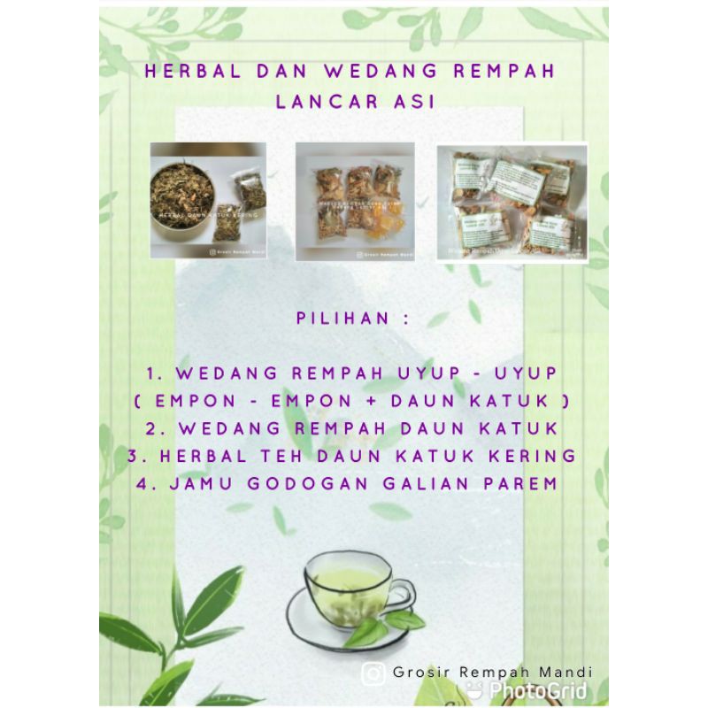 

( PILIHAN HERBAL LANCAR ASI ) WEDANG REMPAH UYUP - WEDANG DAUN KATUK