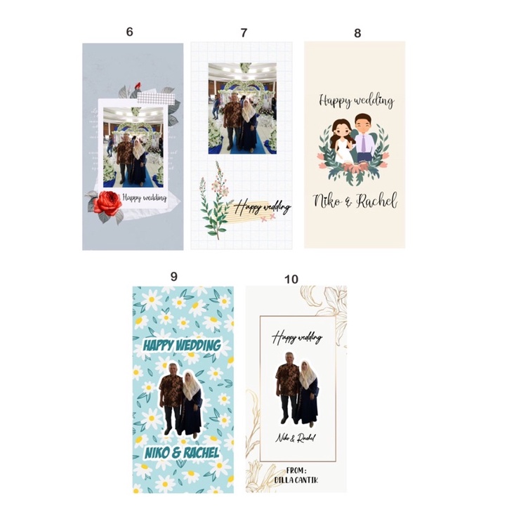 

Amplop Wedding custom foto / nama