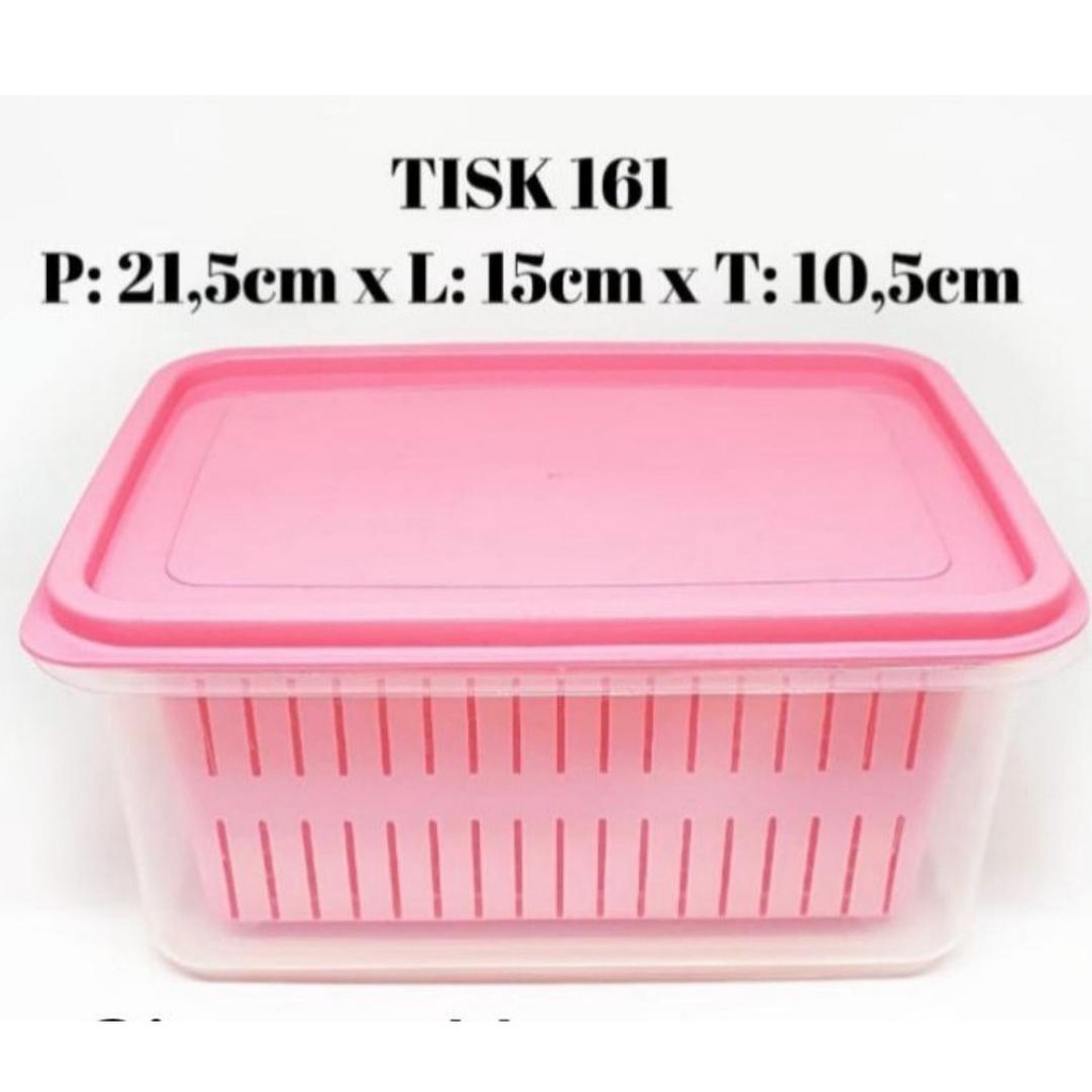 Tempat Ikan Saringan Besar Sealware Dengan Peniris 2in1 Pink TISK 161 Pi / Tempat Makanan + Peniris