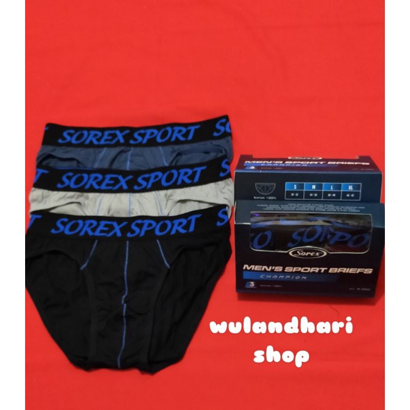 {3p} CELANA DALAM PRIA SOREK M3003/CD SOREX PRIA KARET'BOXER