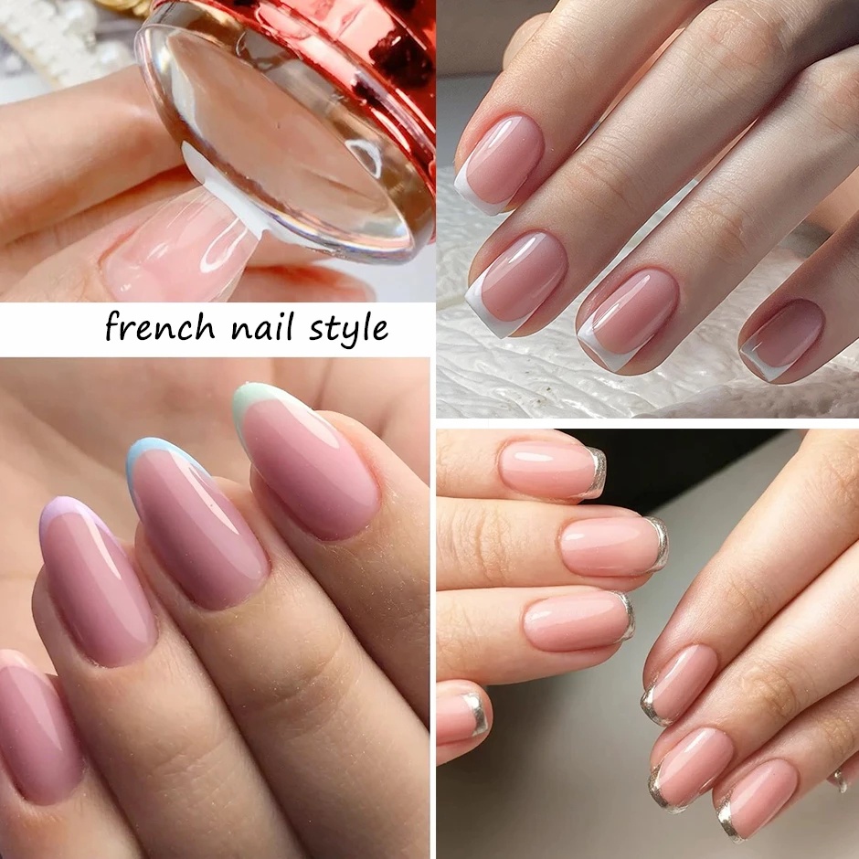1 Pc Professional  Portable Multifunctional Clear Soft Silicone French Print Template Transfer DIY Nail Stamp
