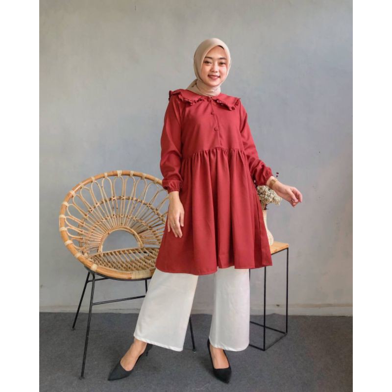 ATASAN WANITA TUNIK MUSLIMAH | TUNIK MATERIAL LADY ZARA | TUNIK LOLY