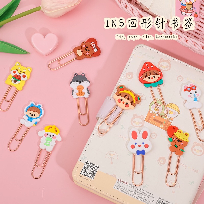 

Bookmark klip kertas lucu bentuk animasi