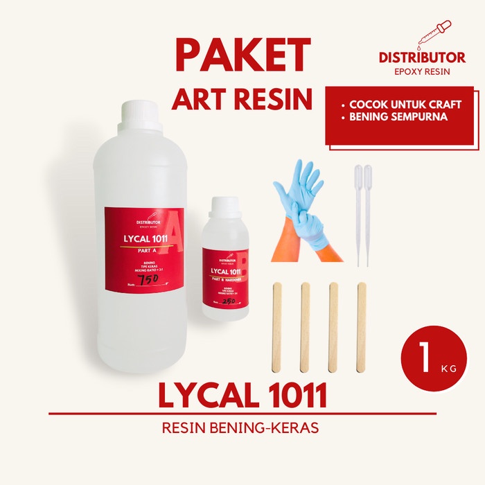 Diy Epoxy Resin bening - craft resin - art resin - 1kg 1011 Lycal