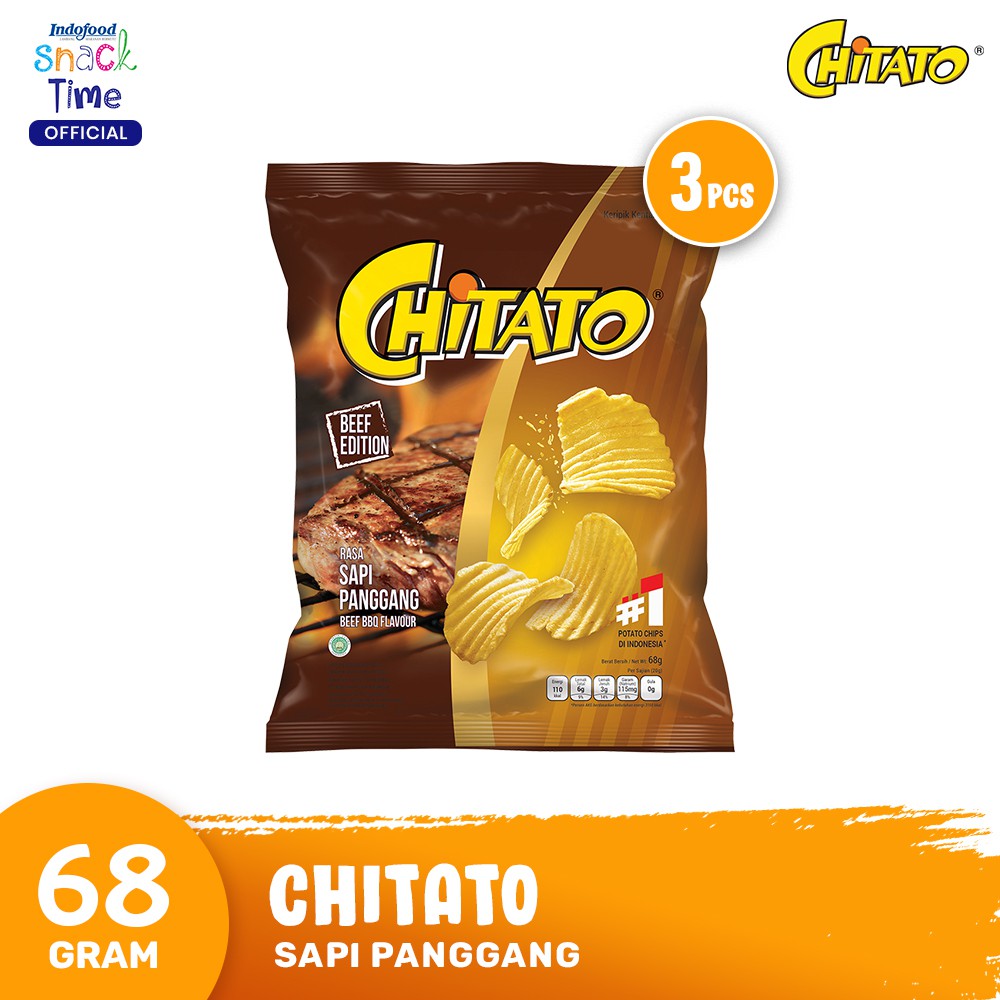 Promo Harga Chitato Snack Potato Chips Sapi Panggang Beef Barbeque 68 gr - Shopee