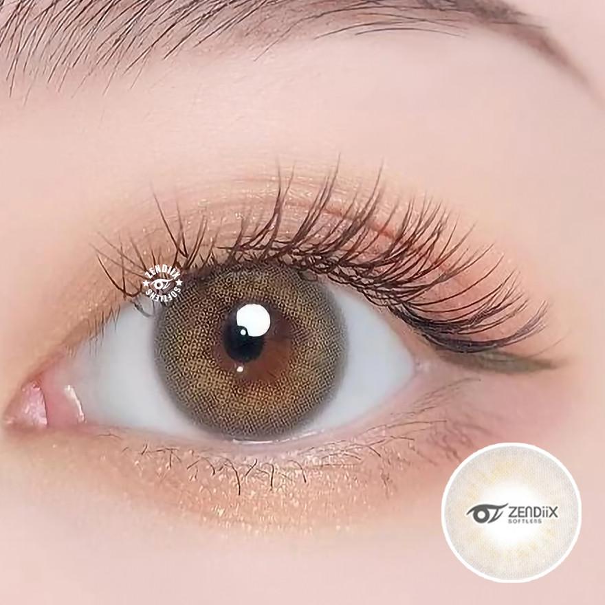 ➨ Softlens I-DOL DESIRE Warna AMBER GREY Normal Minus ➹