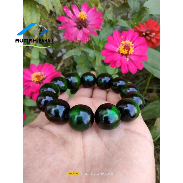 gelang Bahar hijau tali arus 16 mm