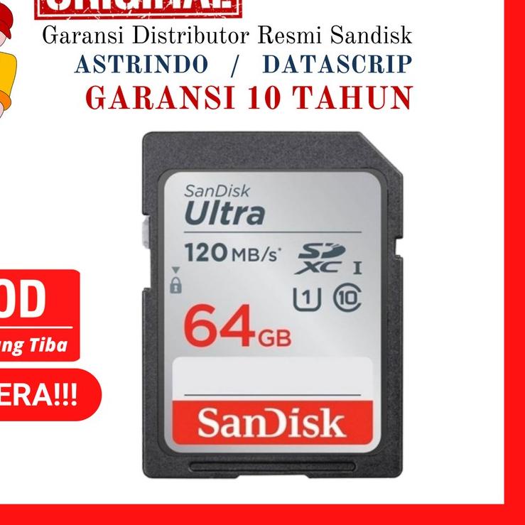 ➷ Sandisk ultra 64gb sd card memori sandisk original sandisk official store ➤