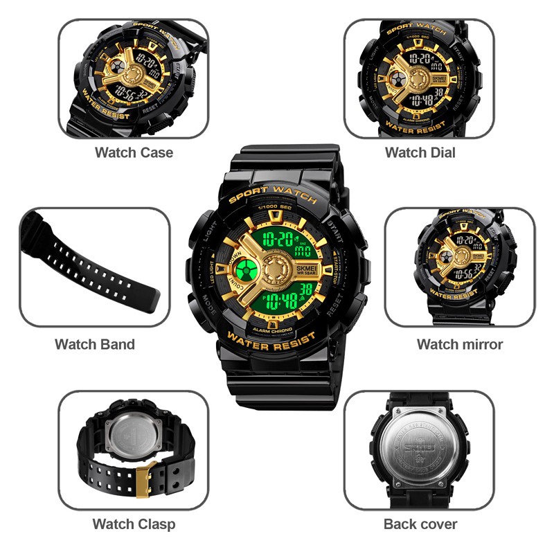 SKMEI 1828 | 1829 Jam Tangan Pria Wanita Digital Shockproof Chronograph Anti Air WATCHKITE WKOS