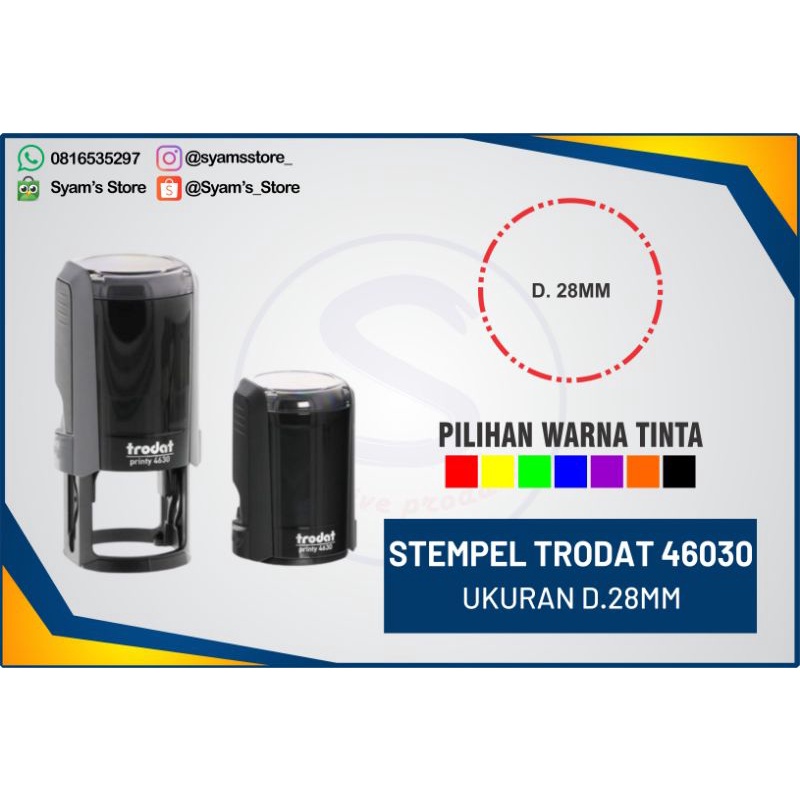 

Stempel custom TRODAT 46030, stempel bundar, stempel dinas pemerintahan, stempel logo