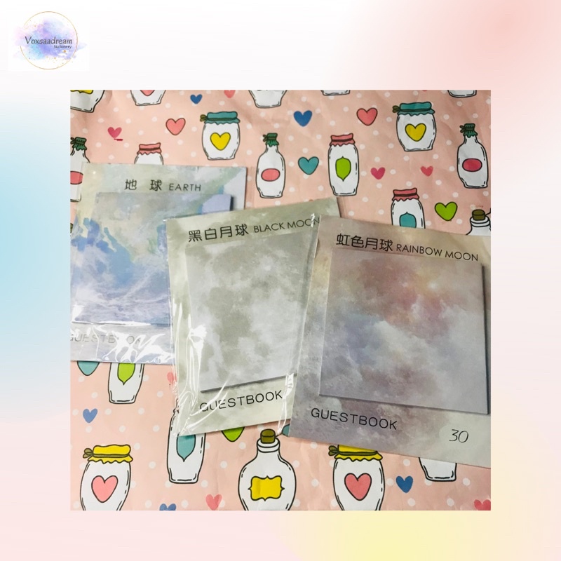 

Memopad Sticky Notes Bergambar Galaxy Berwarna Kotak