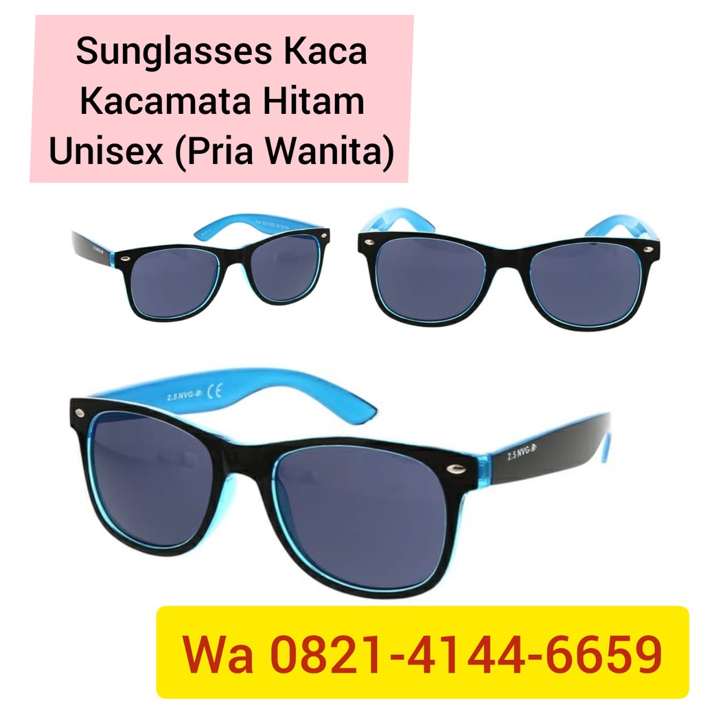 TERKINI Gagang Frame Kaca Mata Pria Pahang Sunglasses Kaca Kacamata Hitam Unisex (Pria Wanita)