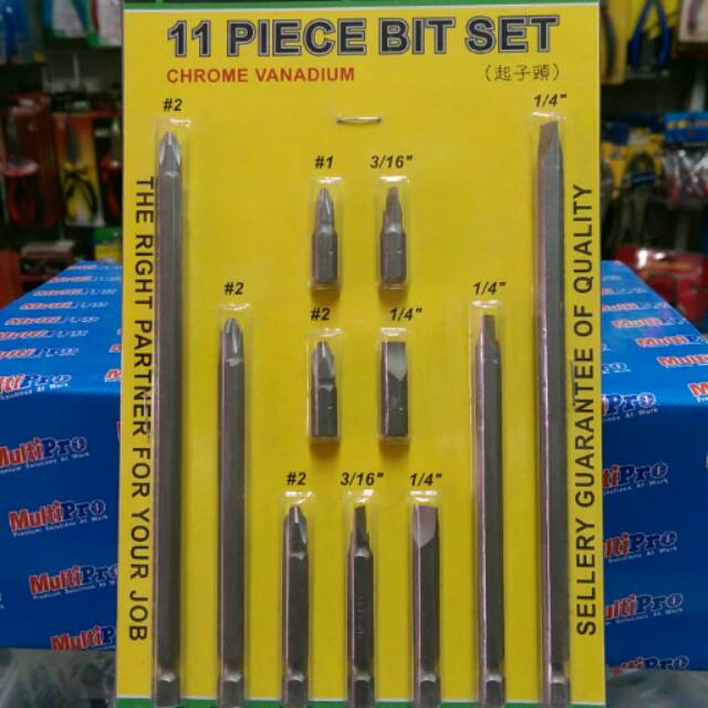 11 pcs Bit Set / Mata Obeng Angin Set Sellery