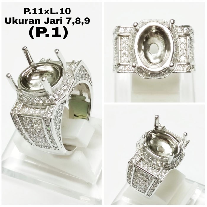 Cincin Pria Cincin Perak Ikat Batu Cincin Emban Cangkang Batu Cincin Silver