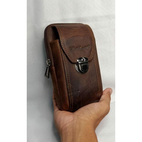 Dompet Hp Pinggang Kulit Crazy Horse Sapi Asli