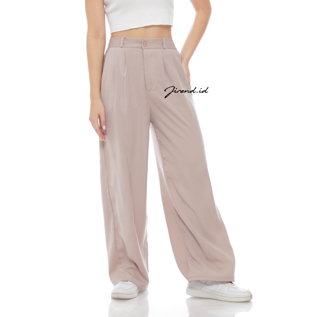 CELANA KULOT HIGHWAIST LOOSE PANTS PANJANG/ KULOT POLYESTER ANTI KUSUT