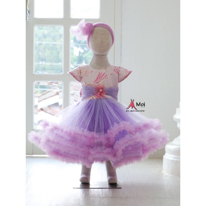 GAUN ANAK PINK UNGU CUTE