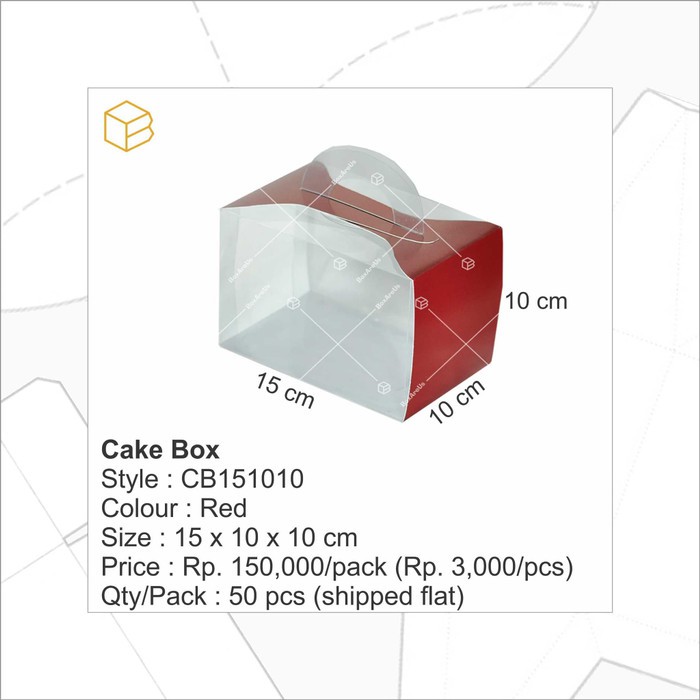 

Order Langsung CB151010| cupcake box, packaging, clear box - Red Berkualitas